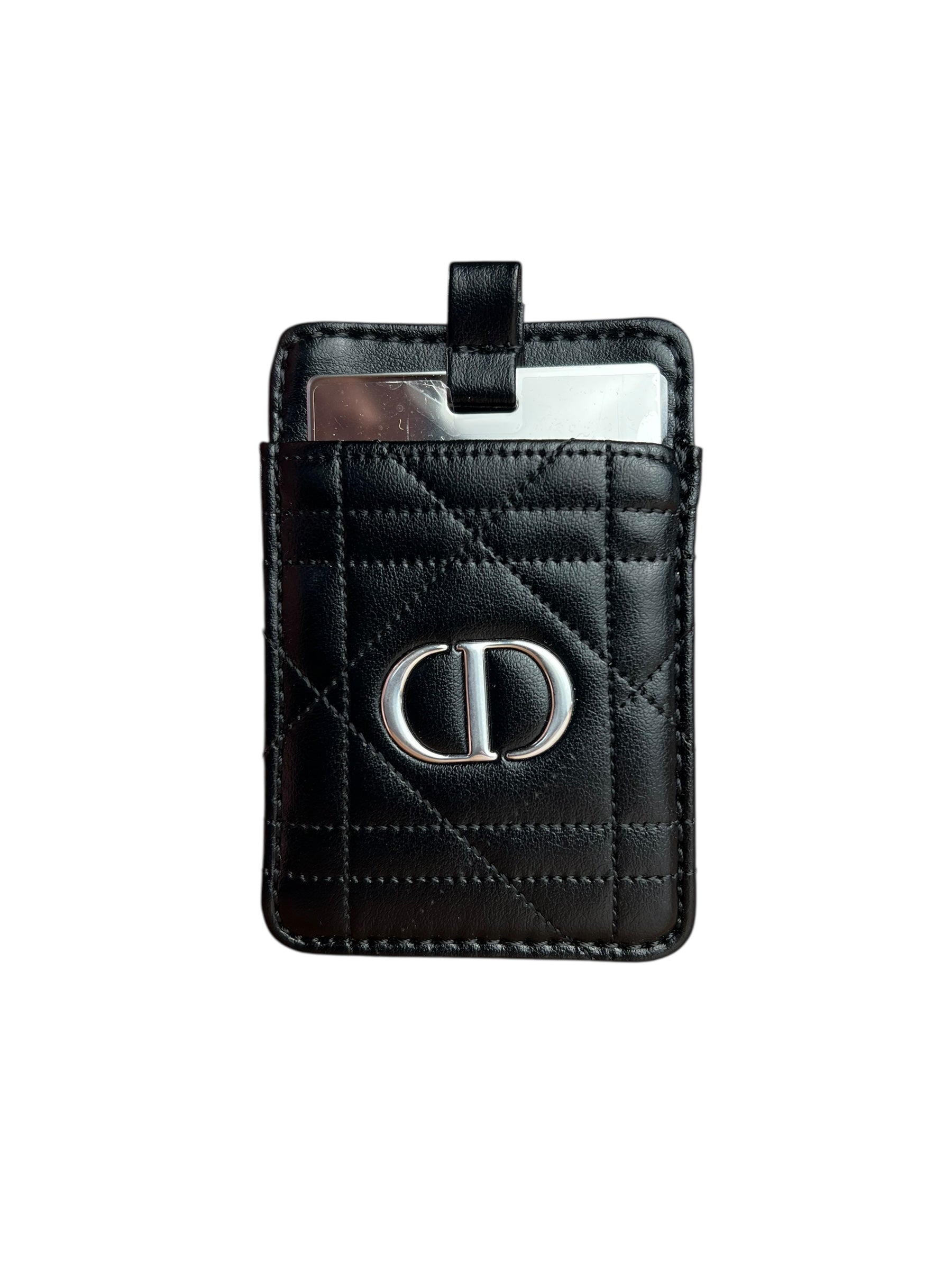 Christian Dior CD Quilted Compact Mirror w/ Holder