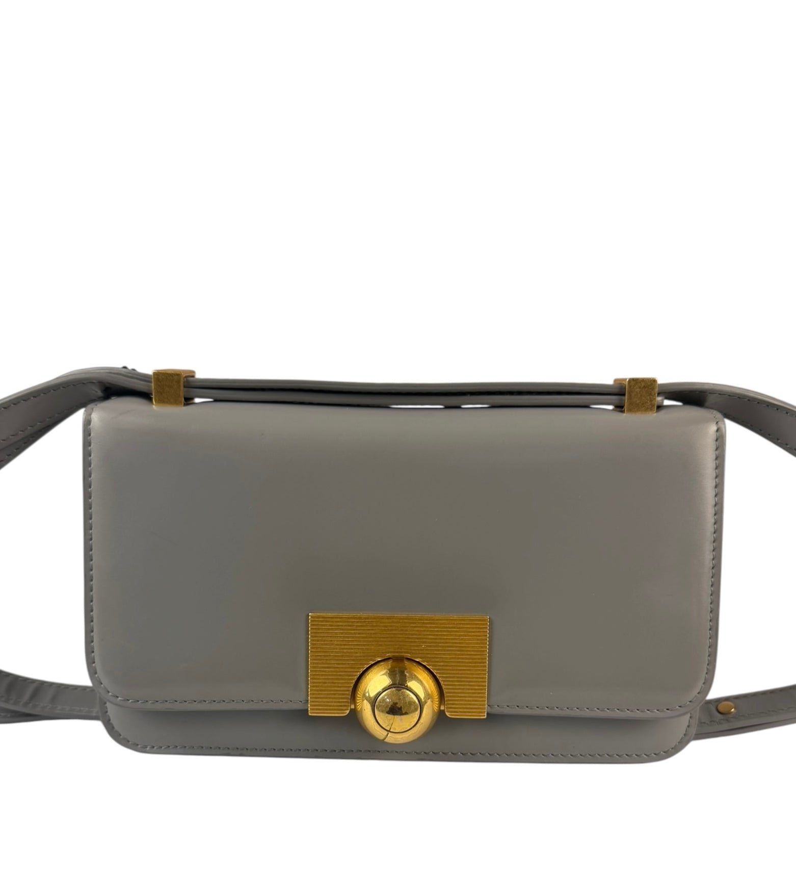 Bottega Veneta Grey Calfskin BV Classic Medium Bag