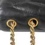 Chanel Black Leather Medium Gabrielle Flap Bag 2011