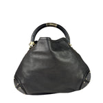 Gucci Black Leather Indy Hobo Bag