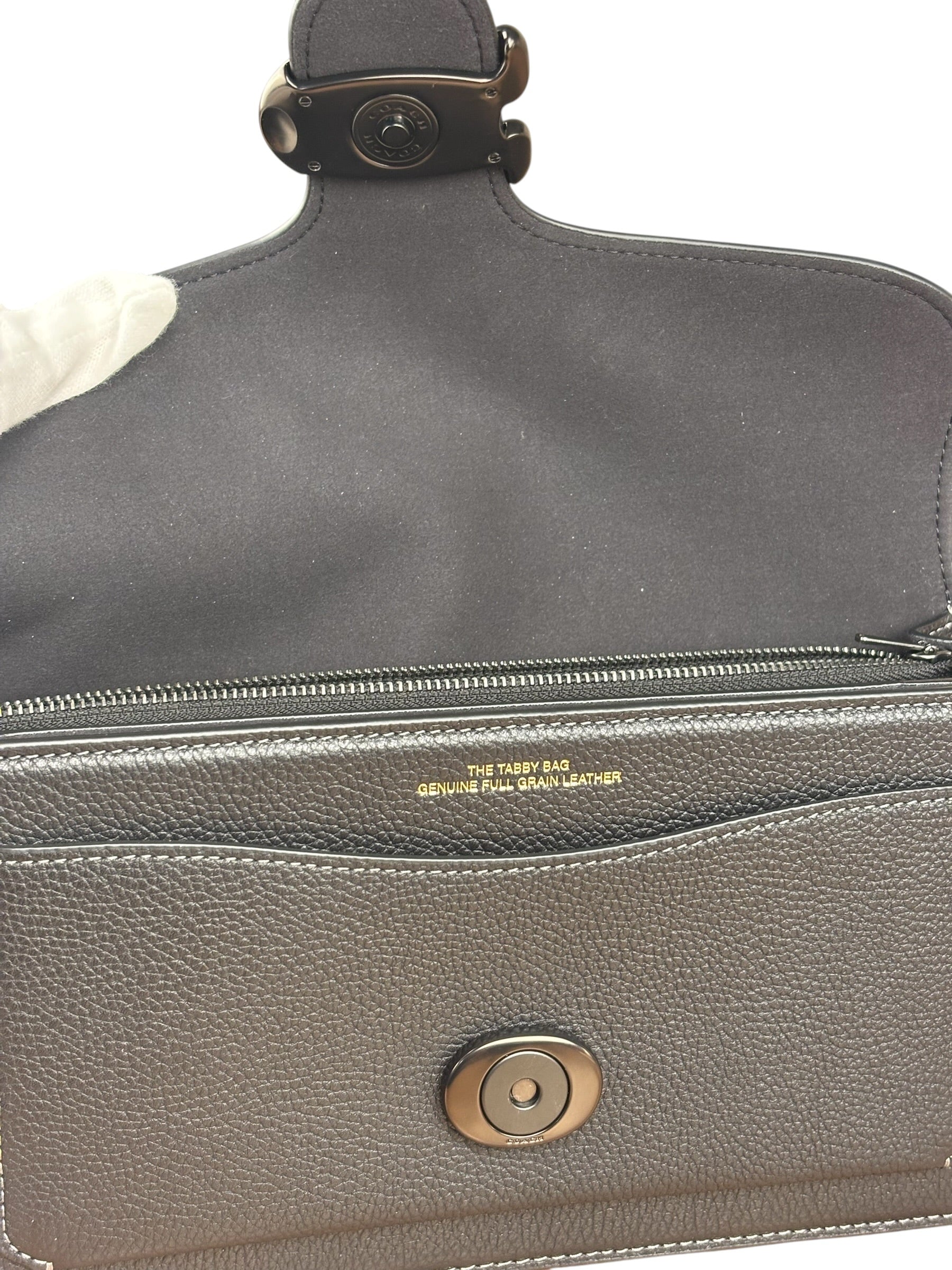 Coach Black Leather Tabby Two-Way Bag