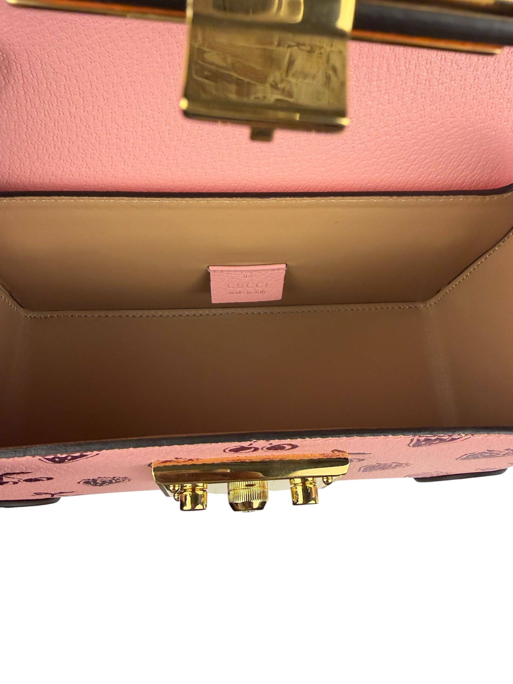 Gucci Valentines Day Padlock Bamboo Handle Handbag