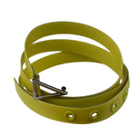 Bottega Veneta Bright Green Rubber Triangular Buckle Belt