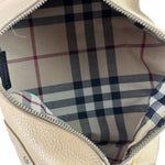 Burberry Cream Calfskin Barrel Shoulder Bag