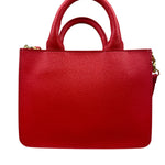Blue Label Crestbridge Red Pebbled Leather Two-Way Bag