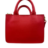 Blue Label Crestbridge Red Pebbled Leather Two-Way Bag