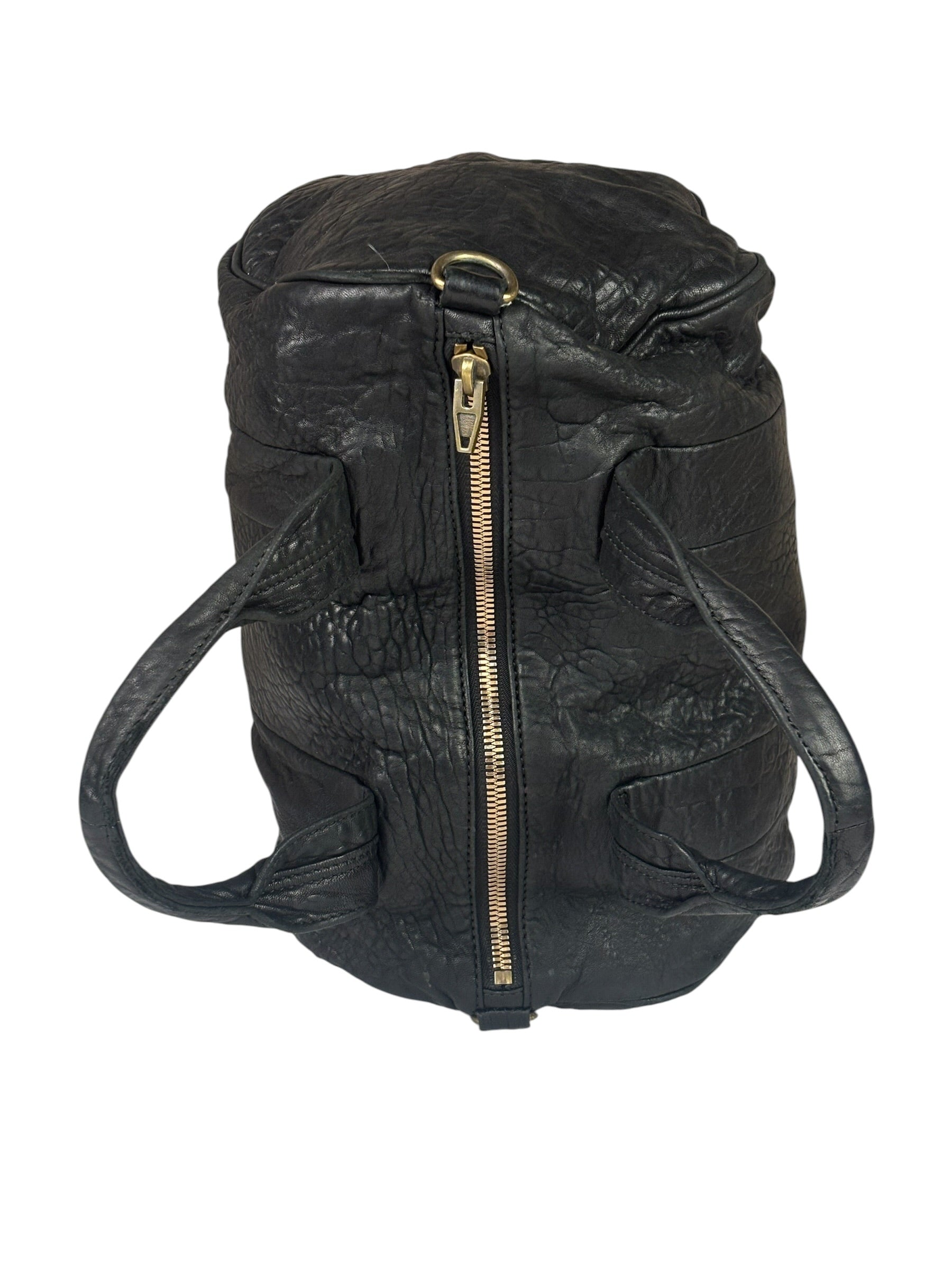 Alexander Wang Black Pebbled Leather Rocco Satchel