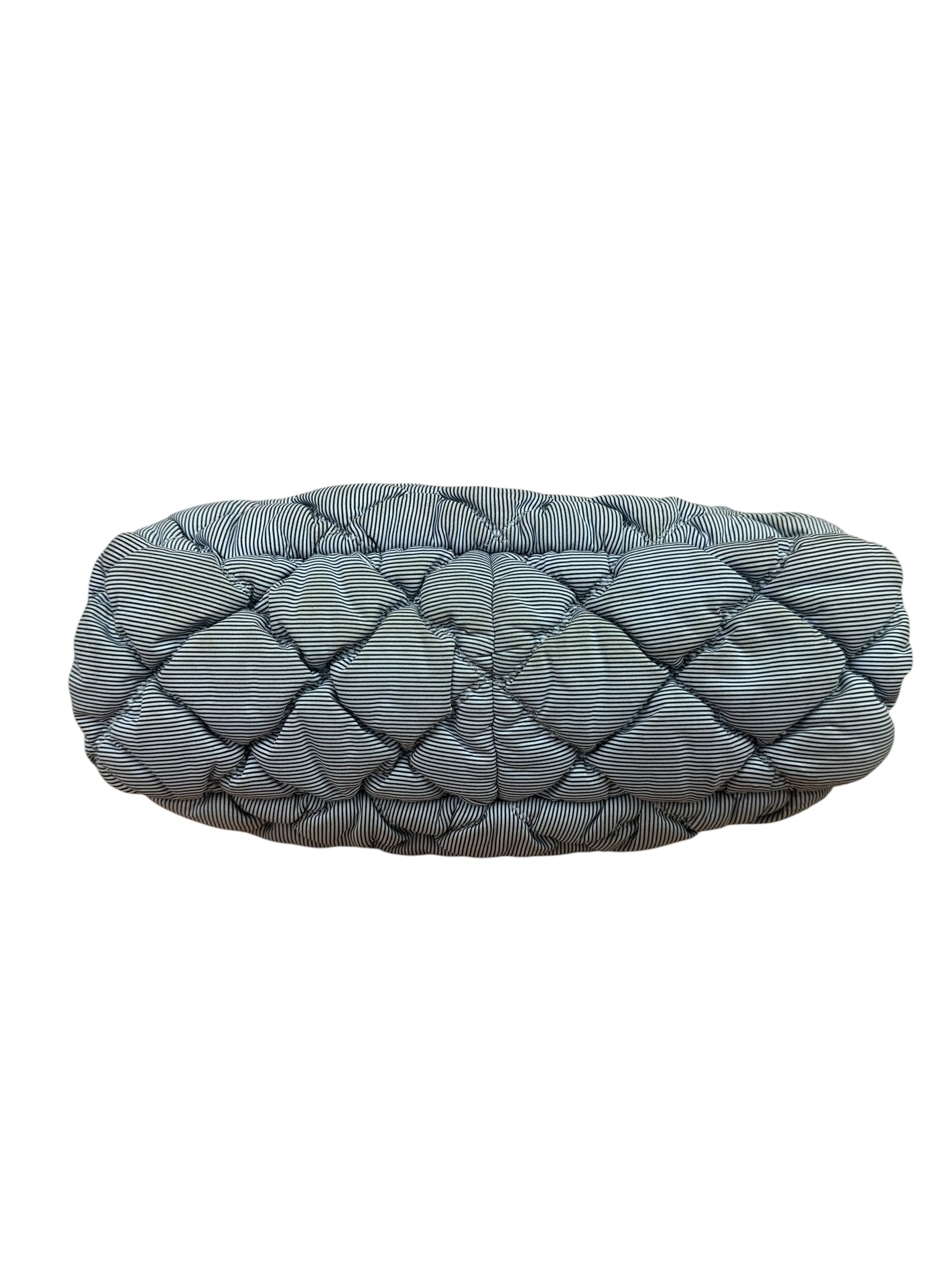 Chanel Grey/Black Quilted Nylon Bubble Shoulder Bag 2009