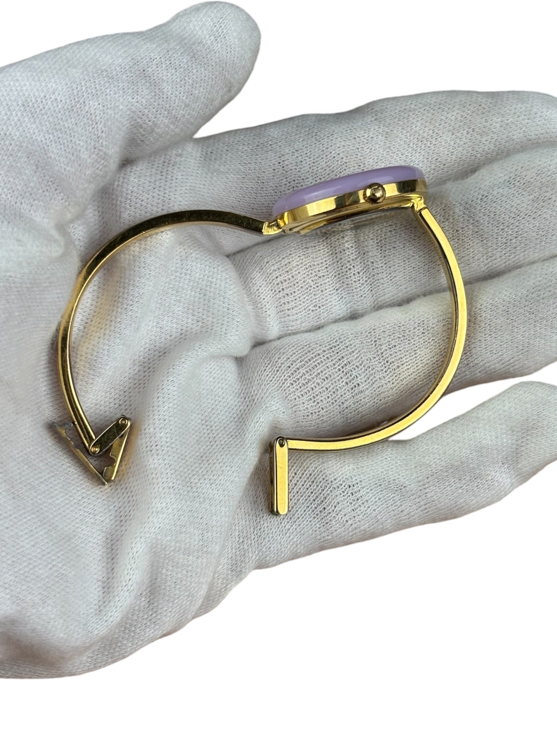 Gucci Vintage Gold 1100L Interchangeable Bezel Bangle