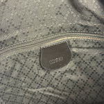 Gucci Vintage Black Canvas Bamboo Handle Bag