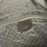 Gucci Vintage Black Canvas Bamboo Handle Bag