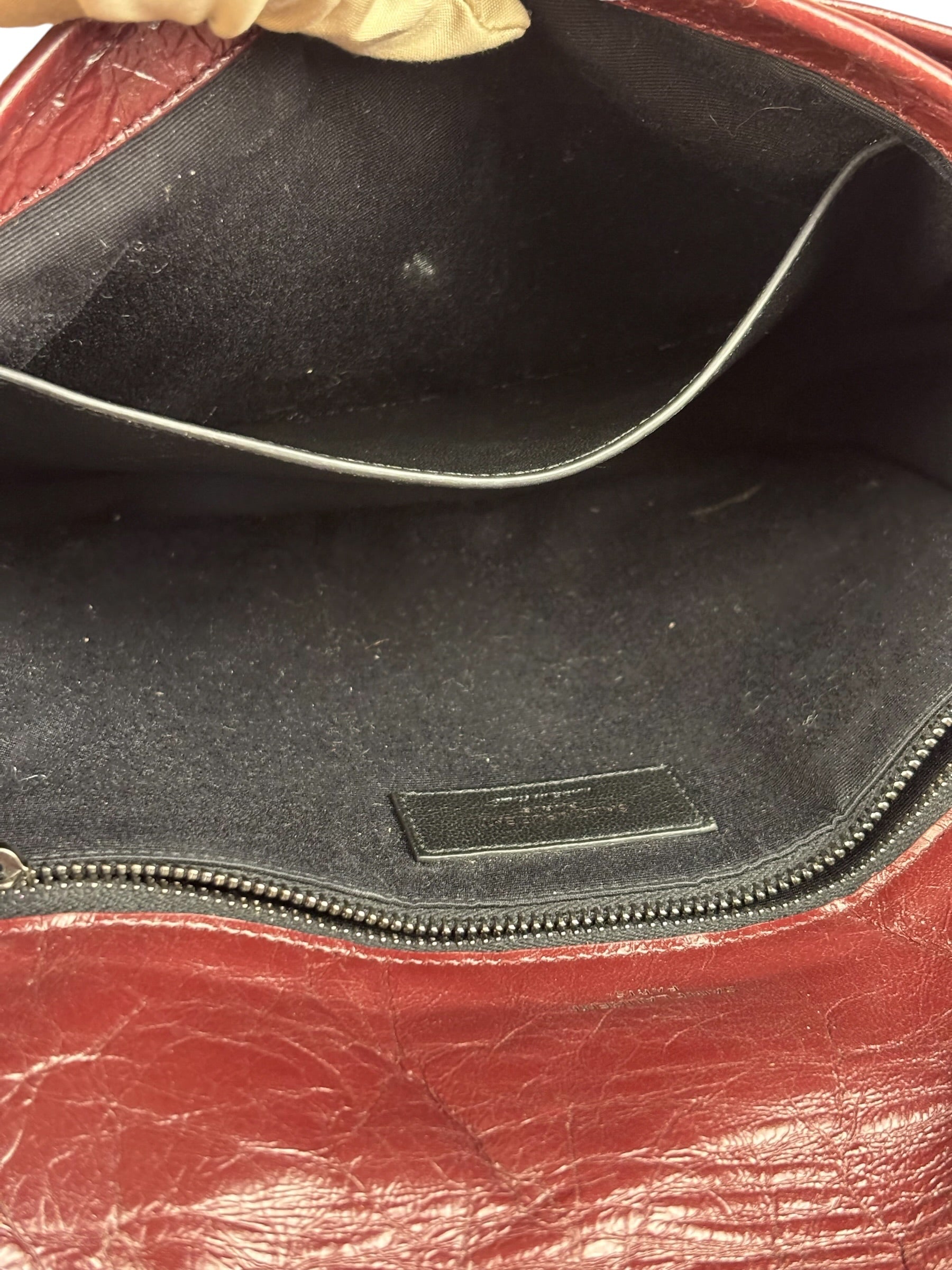 YSL Maroon Leather M Niki Shoulder Bag