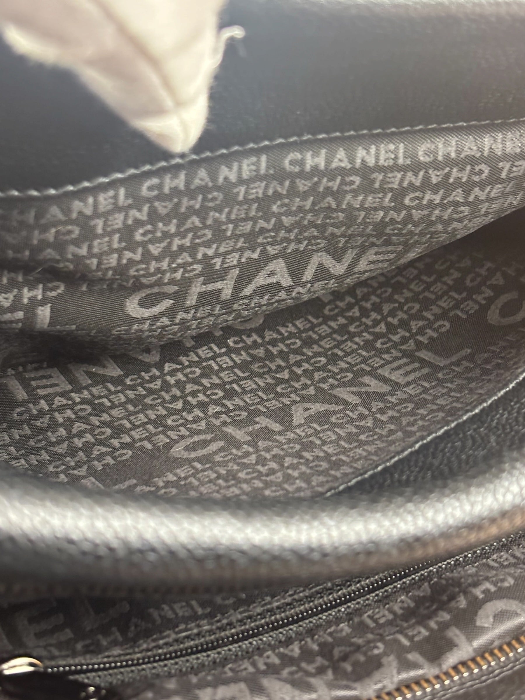 Chanel Black Leather Chocolate Bar Shoulder Bag 2004