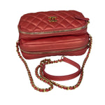 Chanel Pink Satin/Leather Trim Camera Bag 2019