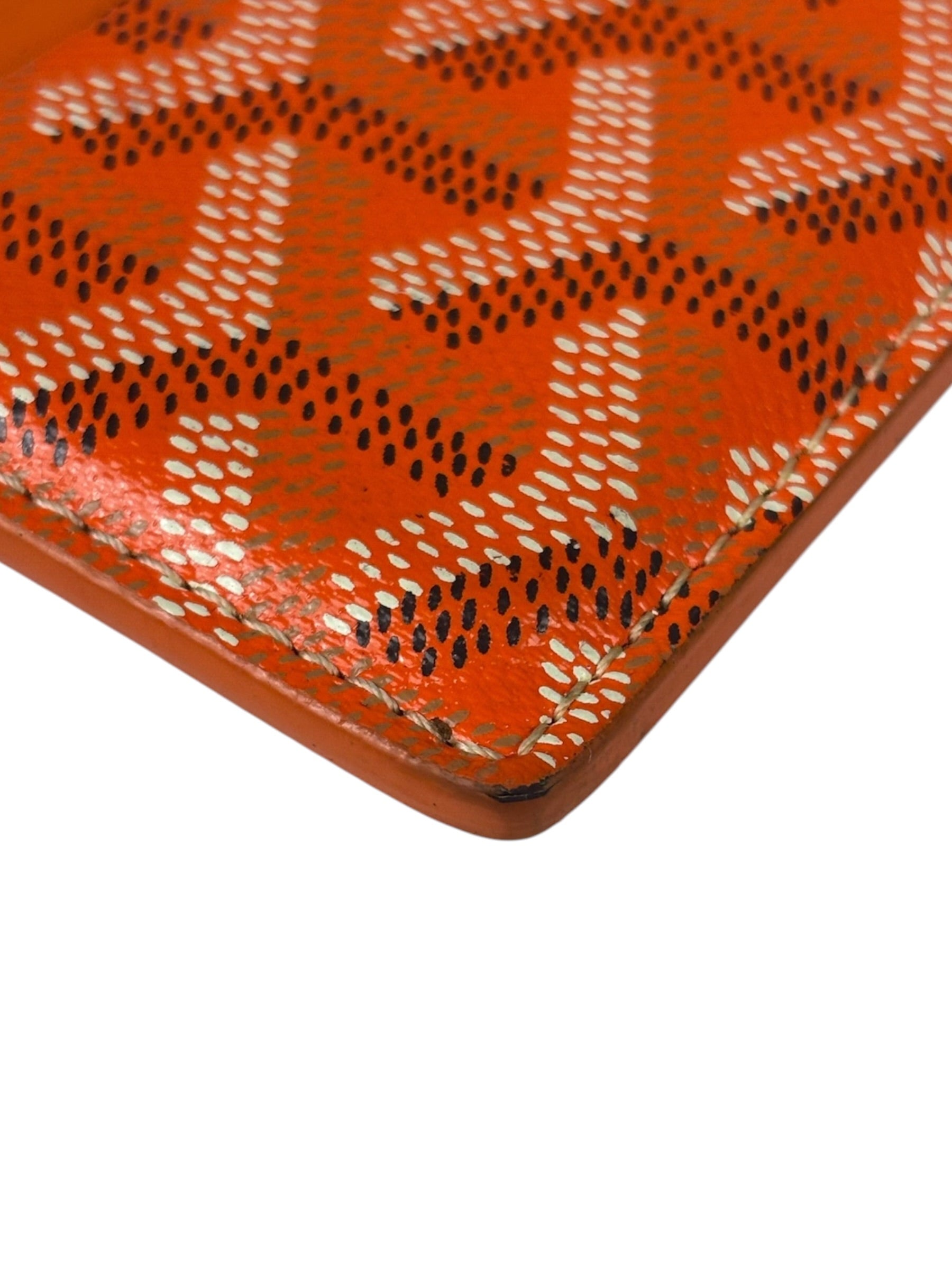 Goyard Orange Leather Saint Sulpice Cardholder