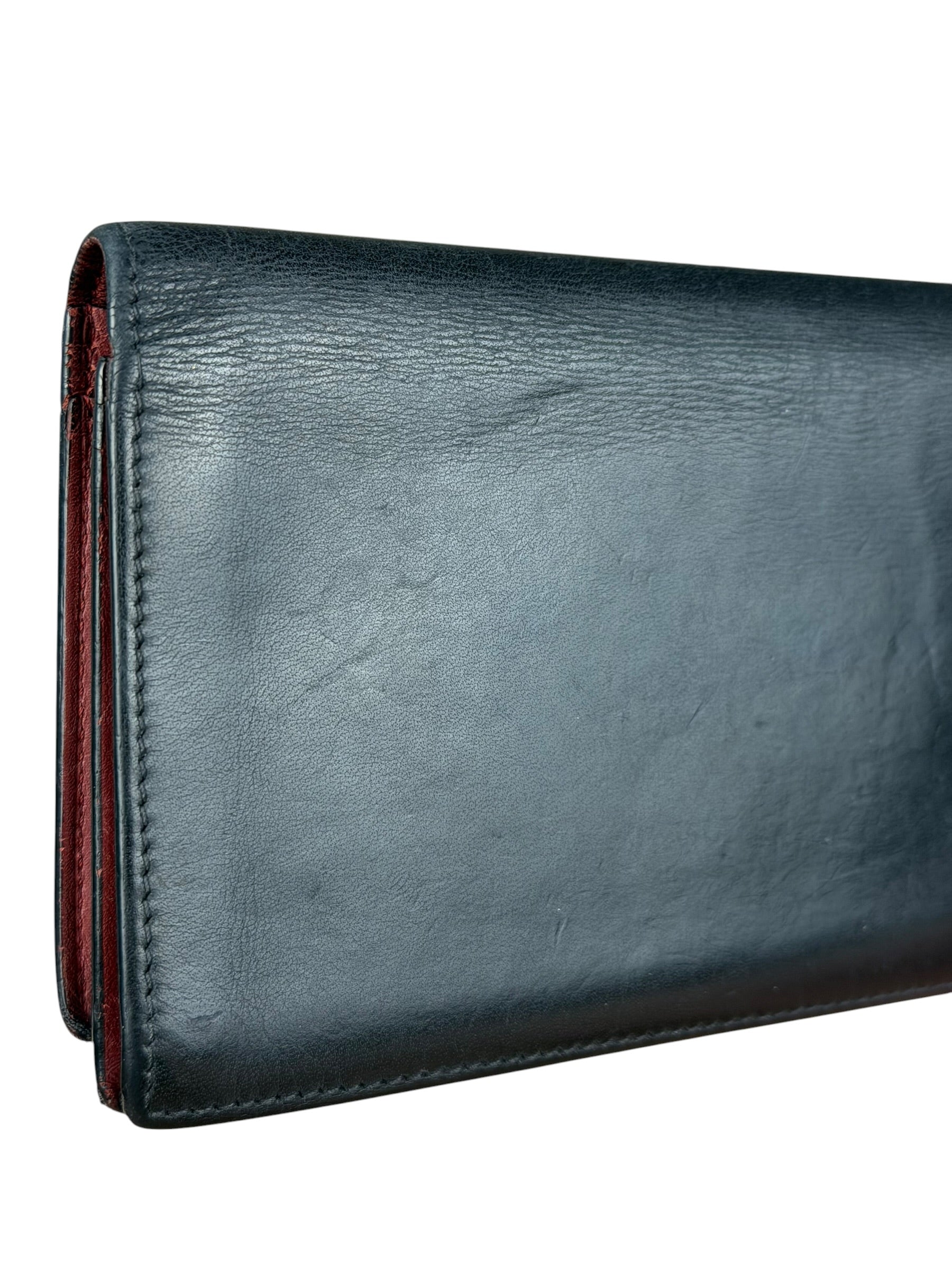 Cartier Black Leather Louis Multipurpose Continental Long Wallet