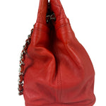 Chanel Red Quilted Leather Natural Beauty Chain Tote 2010
