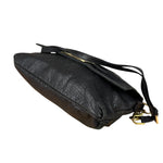 Fendi Black Pebbled Leather Mia Flap Bag
