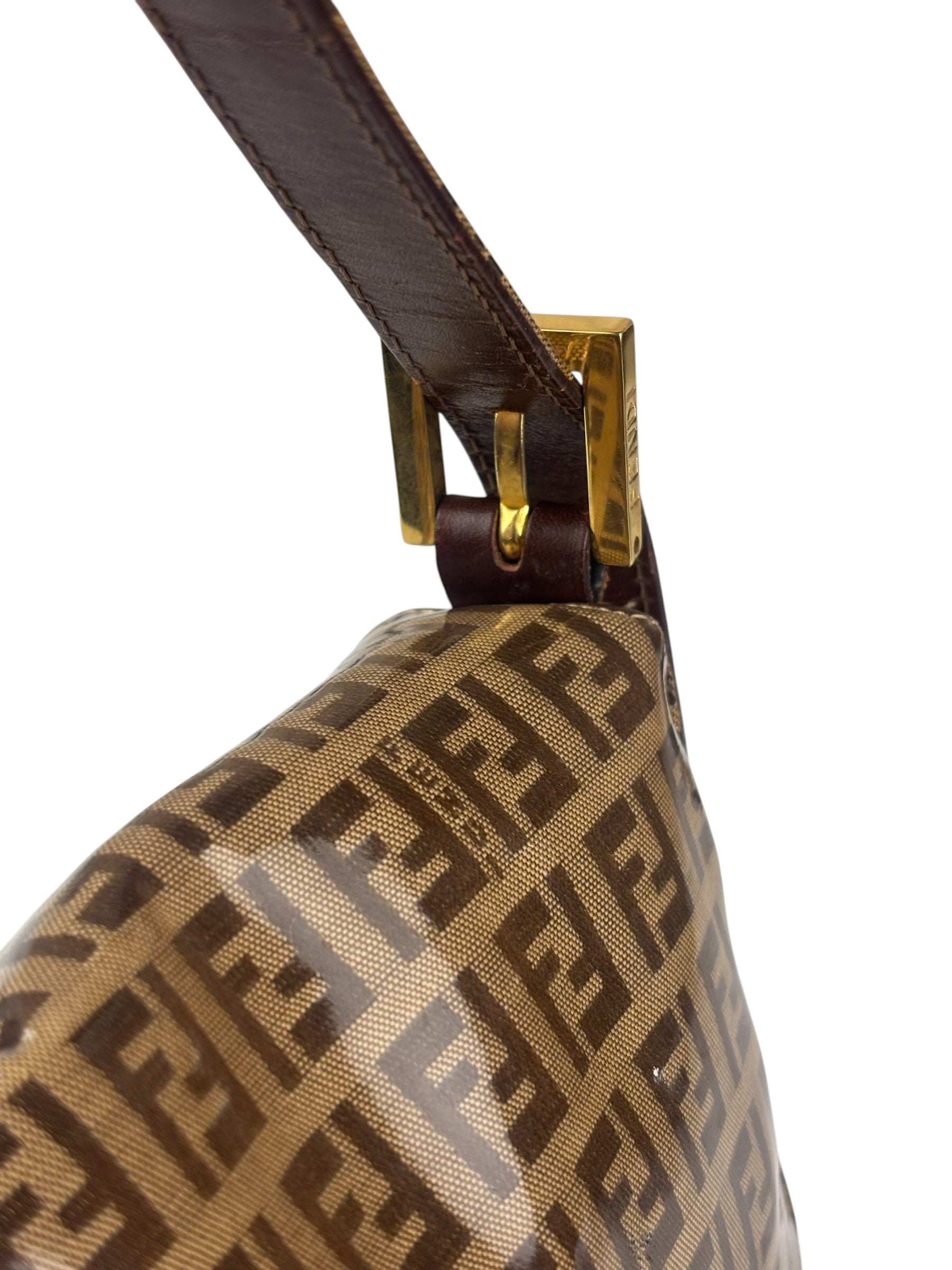 Fendi Brown PVC Zucca Baguette