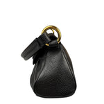 MCM Black Pebbled Leather Baugette