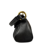 MCM Black Pebbled Leather Baugette