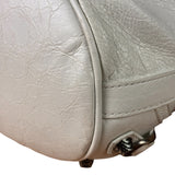 Balenciaga White Leather Le Cagole Bucket Shoulder Bag