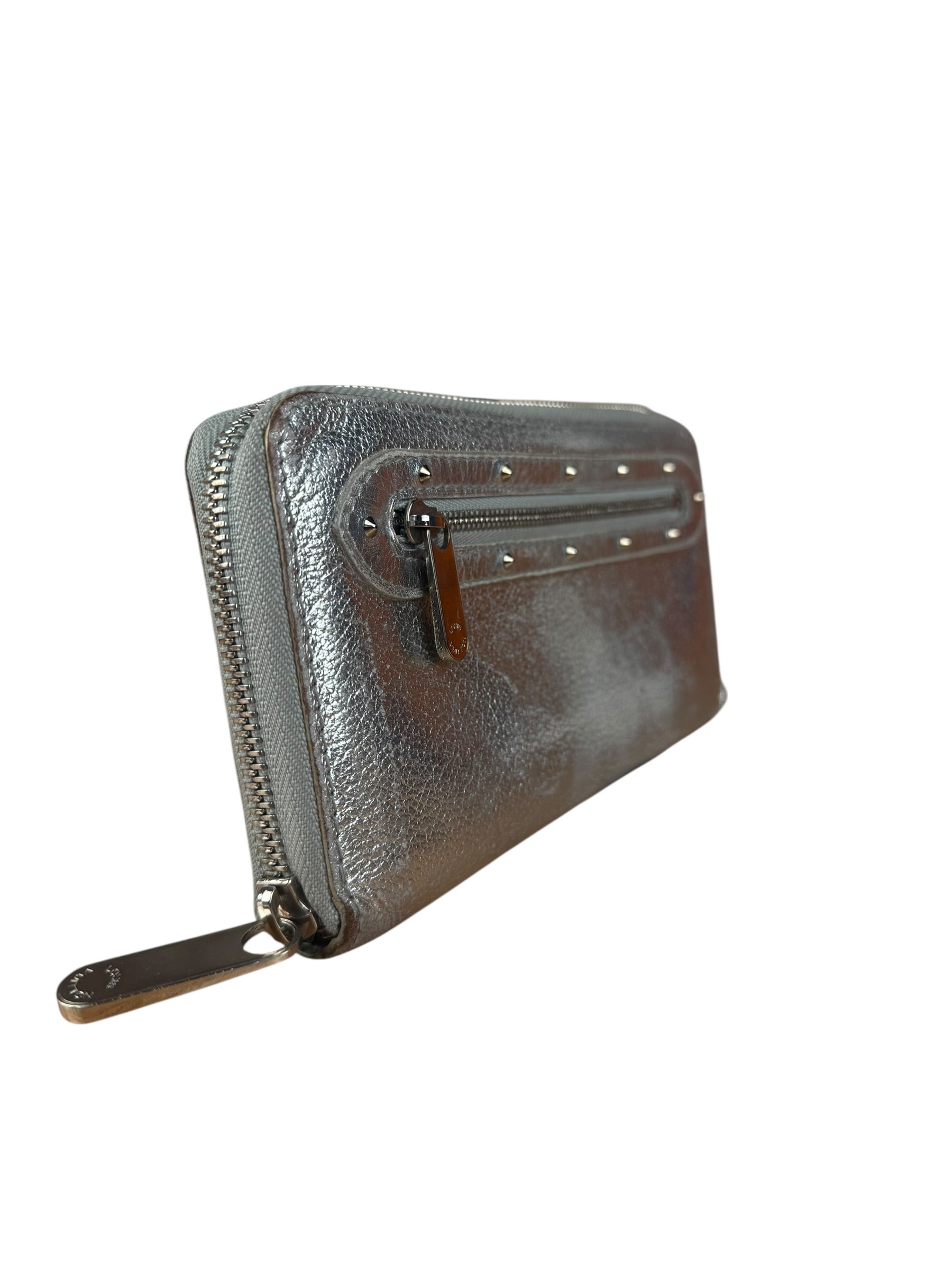 Louis Vuitton Vintage Suhali Silver Leather Zippy Wallet