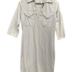 Maison Margiela MM6 ‘2 Fabrics’ Grey Long Sleeve Shirt Dress