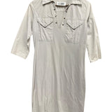Maison Margiela MM6 ‘2 Fabrics’ Grey Long Sleeve Shirt Dress