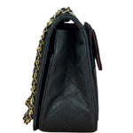 Chanel Black Quilted Leather Full Flap Chain Bag 1986