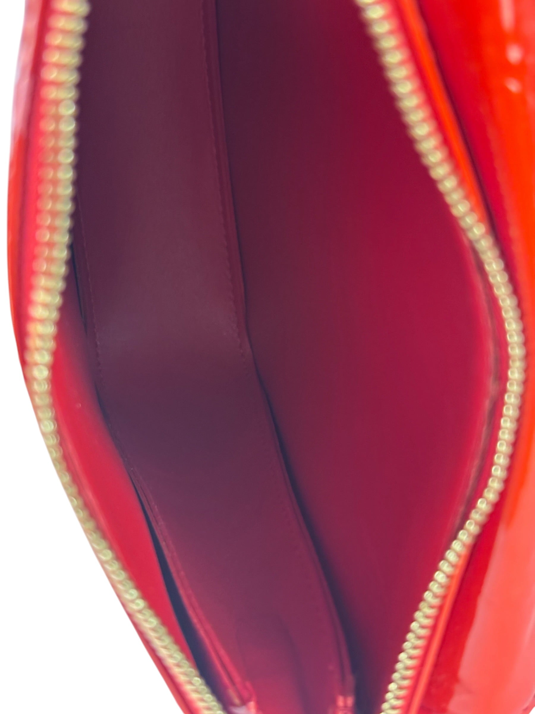 Louis Vuitton Red Vernis Mott Shoulder Bag