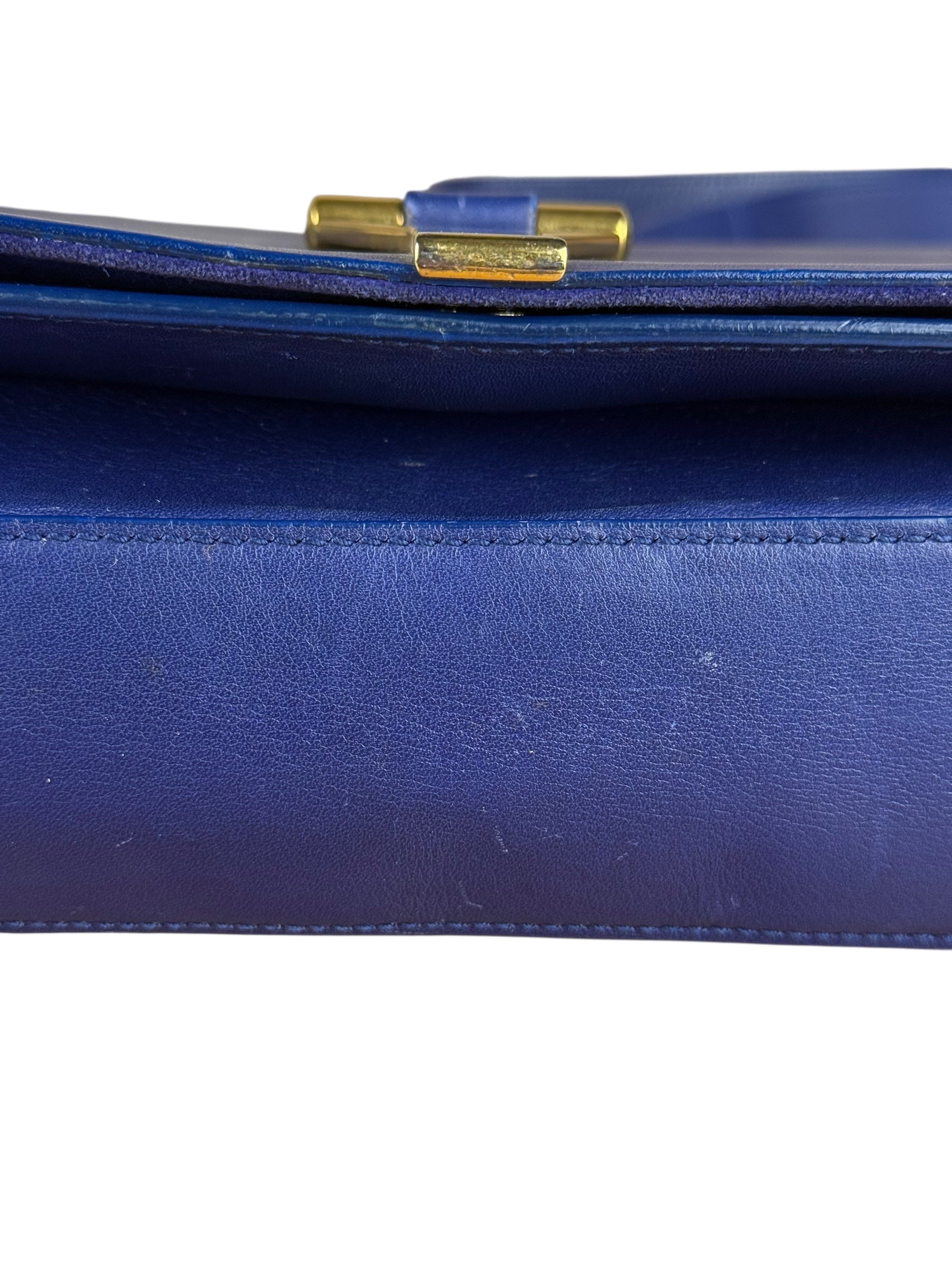 Saint Laurent Chyc Royal Blue Leather Crossbody
