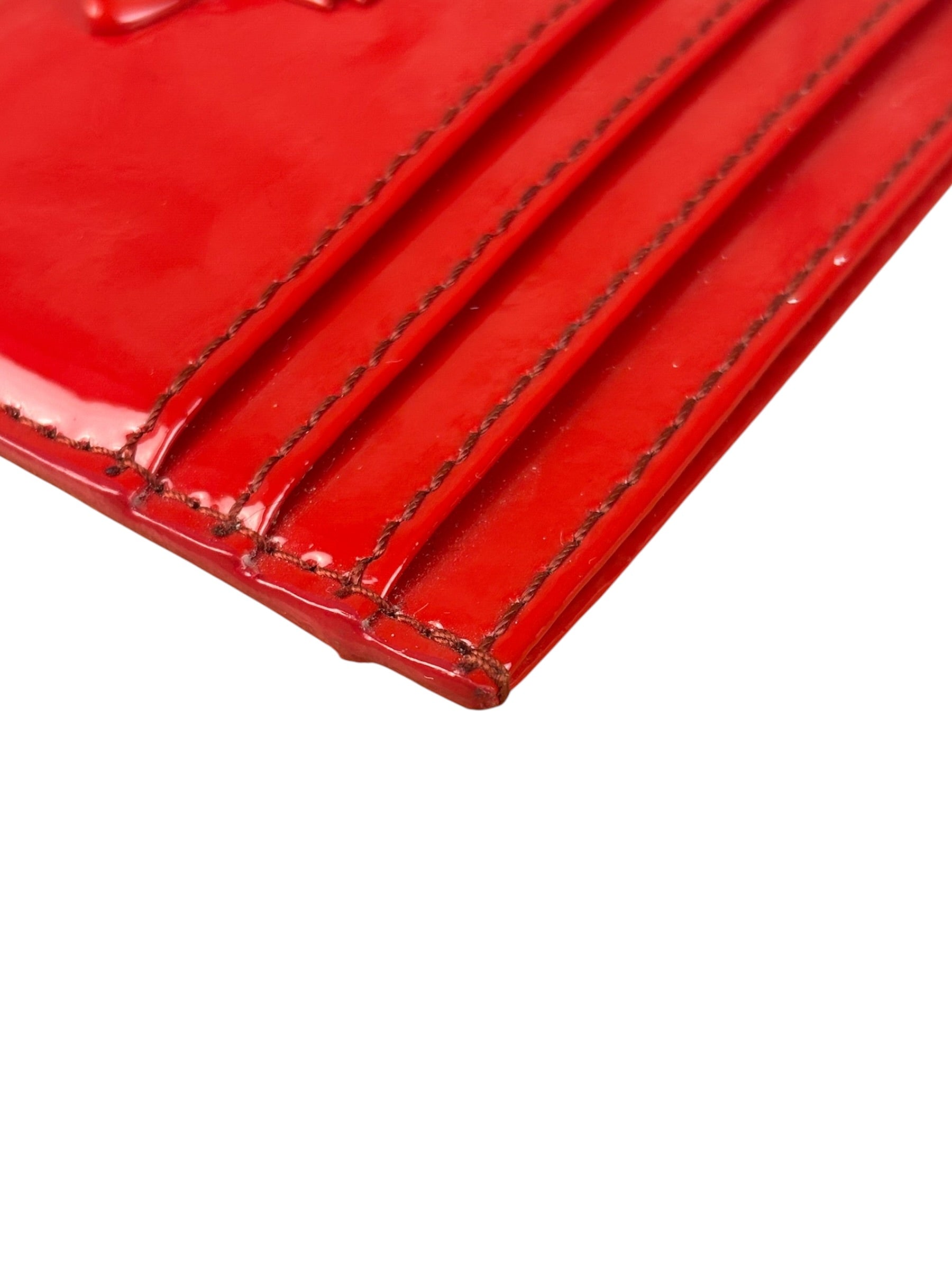 Vivienne Westwood Red Debossed Orb Card Holder
