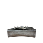 Balenciaga Silver Crush Small Souvenirs & Rhinestone Shoulder Bag