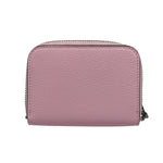 Salvatore Ferragamo Bubble Gum Calfskin Compact Zip-Around Wallet