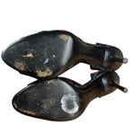 Gucci Vintage Horsebit Open Toe Pumps