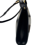 Salvatore Ferragamo Vintage Black Gancini Leather Baguette