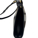 Salvatore Ferragamo Vintage Black Gancini Leather Baguette