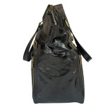 Yves Saint Laurent Black Patent Leather Downtown Tote