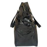 Yves Saint Laurent Black Patent Leather Downtown Tote