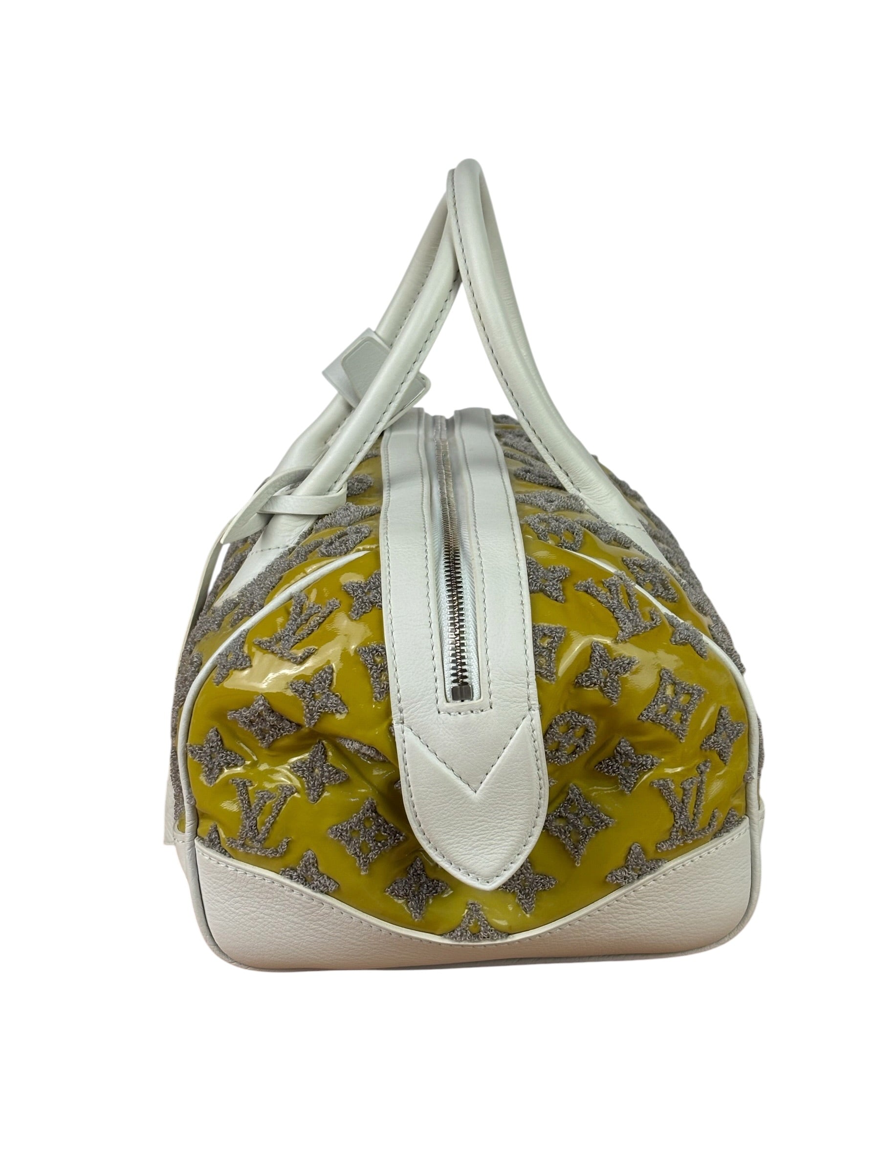 Louis Vuitton Yellow Monogram Bouclettes Speedy Round Handbag Spring 2012