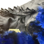 Vintage Blue/Black Dyed Spotted Fox Fur Coat