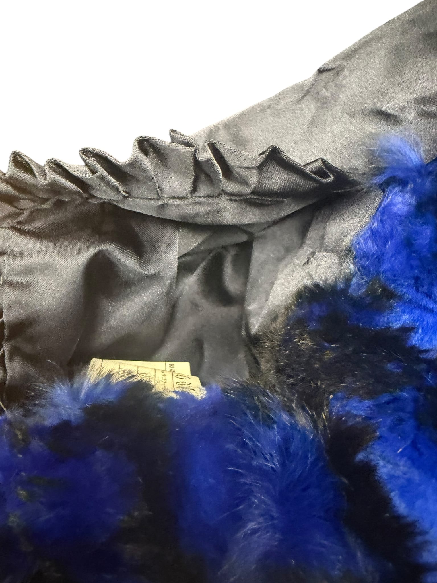 Vintage Blue/Black Dyed Spotted Fox Fur Coat