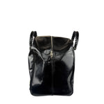 Balenciaga Black Patent Leather Weekender Handbag