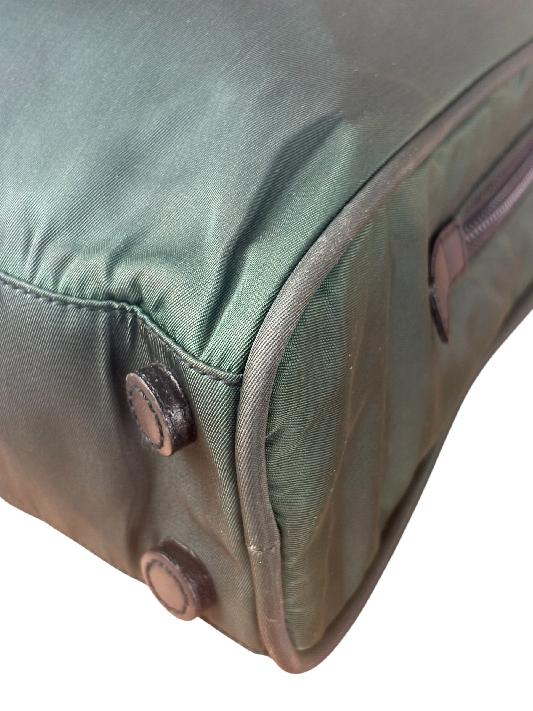 Prada Green Tessuto Cloth Hand Bag