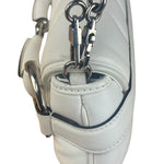 Gucci White Horsebit Vertical Quilted Leather Shoulder Bag