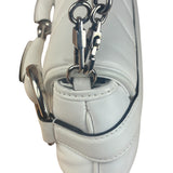 Gucci White Horsebit Vertical Quilted Leather Shoulder Bag