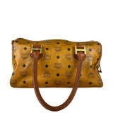 MCM Vintage Leather Logo Boston Handbag