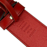 Gucci Red Leather Interlocking GG Belt