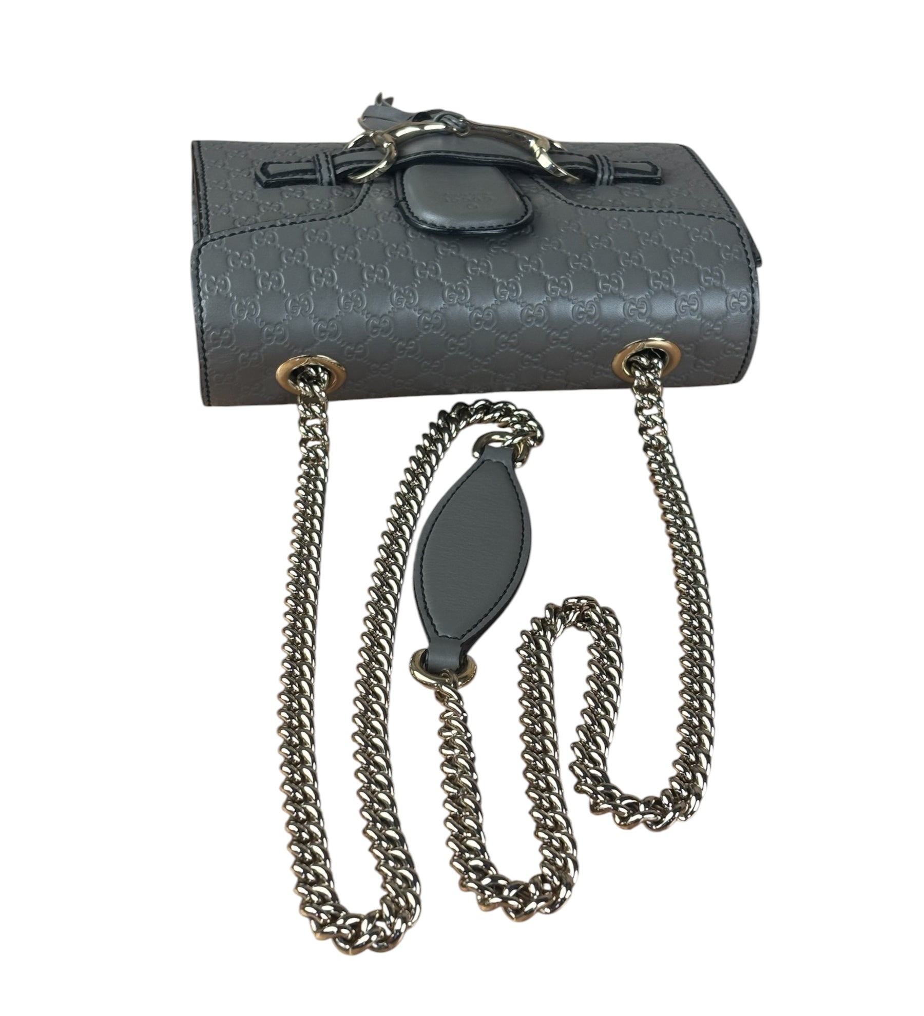 Gucci Emily GG Micro Shoulder Bag Grey